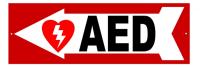 AED Sign – Left Arrow